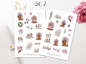 Preview: Mädchen Frühling Sticker Set